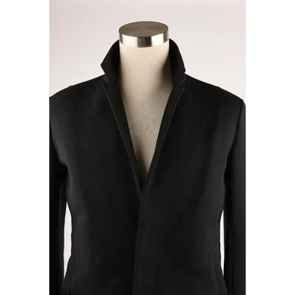 $1,480 Monobi Wool Down Filled Overcoat SZ XS Black
